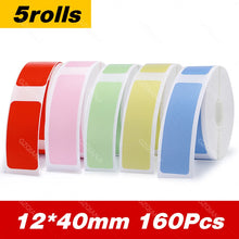 Load image into Gallery viewer, D11 D110 Label Sticker Official Paper Roll Replacement for Niimbot Printer Color White Transparent Clear Papers Waterproof D101
