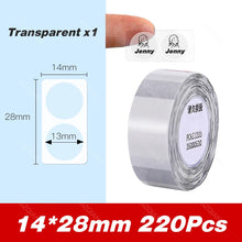 Load image into Gallery viewer, D11 D110 Label Sticker Official Paper Roll Replacement for Niimbot Printer Color White Transparent Clear Papers Waterproof D101