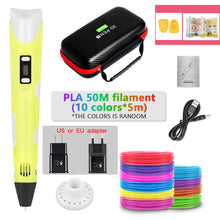 Load image into Gallery viewer, DIY 3D Pen for Kids 3D Printing Pens Drawing Pencils with PLA Filament Novelty Gift for Children Birthday Christmas Gift