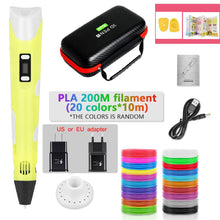 Load image into Gallery viewer, DIY 3D Pen for Kids 3D Printing Pens Drawing Pencils with PLA Filament Novelty Gift for Children Birthday Christmas Gift