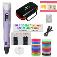 Load image into Gallery viewer, DIY 3D Pen for Kids 3D Printing Pens Drawing Pencils with PLA Filament Novelty Gift for Children Birthday Christmas Gift