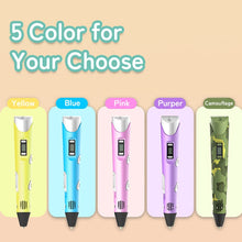 Load image into Gallery viewer, DIY 3D Printing Pen Drawing 3D Pens Educational Toy With LCD Screen PLA Filament Pen for Children Gift DIY Drawing Printing Pen