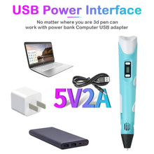 Load image into Gallery viewer, DIY 3D Printing Pen Drawing 3D Pens Educational Toy With LCD Screen PLA Filament Pen for Children Gift DIY Drawing Printing Pen