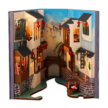 Load image into Gallery viewer, DIY Book Nook Shelf Insert Kits Miniature Dollhouse With Furniture Room Box Time Alley Bookends Japanese Store Toys Kids Gifts