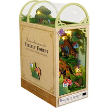 Load image into Gallery viewer, DIY Wooden Japanese Store Book Nook Shelf Insert Kits Miniature Dollhouse with Furniture Cherry Blossoms Bookends Toys Gifts