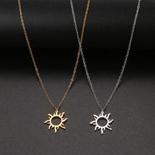 Load image into Gallery viewer, DOTIFI 316L Stainless Steel Necklace Plated Ethnic Sun Totem Pendent Necklaces For Charm Women Birthday Party Fashion Jewelry