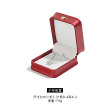 Load image into Gallery viewer, Dark Green Leather Jewelry Organizer Proposal Wedding Ring Box Pendant Bracelet Necklace Storage Case Gift Packaging Display Box