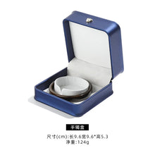 Load image into Gallery viewer, Dark Green Leather Jewelry Organizer Proposal Wedding Ring Box Pendant Bracelet Necklace Storage Case Gift Packaging Display Box