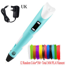Load image into Gallery viewer, Dikale 3D Pen LED Screen DIY 3D Printing Pen PLA Filament Creative Toy Gift For Kids Design Drawing 3D Printer Pen Drawing Stift