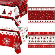 Load image into Gallery viewer, Disposable Merry Christmas PVC Tablecloth Christmas Decor for Home 2023 Xmas Navidad Noel Gifts New Year's Eve Decorations 2024