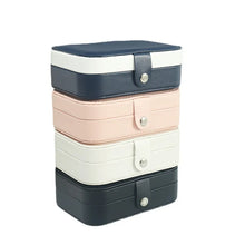 Load image into Gallery viewer, Double-Layer Jewelry Storage Box Portable Travel Jewelry Holder Organizer Storage Display Ring Necklace Stand For Jewelry