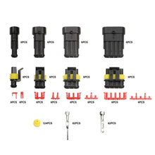 Load image into Gallery viewer, Dropship 352pcs HID Waterproof Connectors 1/2/3/4 Pin 26sets Car Electrical Electri Wire Connector Plug Truck Harness 300V 12A