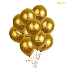 Load image into Gallery viewer, Eid Mubarak Banner Bunting Balloons Plates Napkins Tablecloth Kareem Ramadan Decoration Muslim Islamic Festival Party Supplies