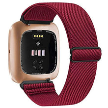 Load image into Gallery viewer, Elastic Woven Loop Strap for Fitbit Versa 3 2 Versa Lite Band Adjustable Nylon Sport Watchband Bracelet for Fitbit Sense Band