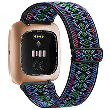 Load image into Gallery viewer, Elastic Woven Loop Strap for Fitbit Versa 3 2 Versa Lite Band Adjustable Nylon Sport Watchband Bracelet for Fitbit Sense Band
