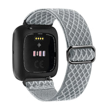 Load image into Gallery viewer, Elastic Woven Loop Strap for Fitbit Versa 3 2 Versa Lite Band Adjustable Nylon Sport Watchband Bracelet for Fitbit Sense Band