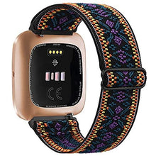 Load image into Gallery viewer, Elastic Woven Loop Strap for Fitbit Versa 3 2 Versa Lite Band Adjustable Nylon Sport Watchband Bracelet for Fitbit Sense Band