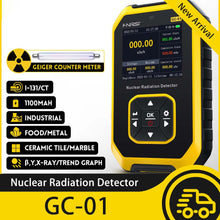 Load image into Gallery viewer, FNIRSI GC-01 Geiger counter Nuclear Radiation Detector Personal Dosimeter X-ray γ-ray β-ray Radioactivity Tester Marble Detector
