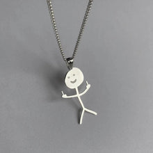 Load image into Gallery viewer, Fashion Hip Hop Fxck You Funny Doodle Pendant Necklace For Man Woman Stickman Middle Finger Rock Punk Necklace Party Jewelry