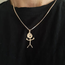 Load image into Gallery viewer, Fashion Hip Hop Fxck You Funny Doodle Pendant Necklace For Man Woman Stickman Middle Finger Rock Punk Necklace Party Jewelry