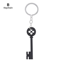 Load image into Gallery viewer, Fashion Personality Halloween Metal Coraline Key Skeleton Props Neil Gaiman Retro Black Treasure Chest Key Necklace