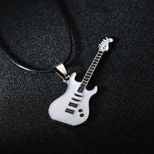 Load image into Gallery viewer, Fashion Stainless Steel Guitar Pendant Necklace For Men Punk Women Rope Chain 13 Styles Boy Female Party Jewelry Gifts Choker