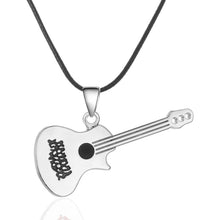 Load image into Gallery viewer, Fashion Stainless Steel Guitar Pendant Necklace For Men Punk Women Rope Chain 13 Styles Boy Female Party Jewelry Gifts Choker