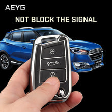 Load image into Gallery viewer, Fashion TPU Car Key Case Full Cover Fob For Golf 7 MK7 Tiguan MK2 For SEAT Ateca Leon FR 2 Ibiza For Skoda Octavia