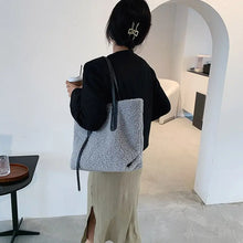 Load image into Gallery viewer, Fashionable Lambswool Plush Shoulder Bag Women Designer Faux Fur Large Capacity Handbags Woman Winter Fluffy Shopping Tote Purse