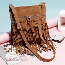 Load image into Gallery viewer, Faux Suede Fringe Tassel Women Shoulder Bag Messenger Bag Vintage Style Girl Crossbody Bag Mujer Bolso Flecos
