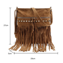 Load image into Gallery viewer, Faux Suede Fringe Tassel Women Shoulder Bag Messenger Bag Vintage Style Girl Crossbody Bag Mujer Bolso Flecos