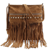 Load image into Gallery viewer, Faux Suede Fringe Tassel Women Shoulder Bag Messenger Bag Vintage Style Girl Crossbody Bag Mujer Bolso Flecos