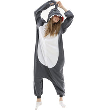 Load image into Gallery viewer, Pajamas Cartoon One-Piece Pijama Women Men Suit Onesies For Adults Fleece Couple Raccoon