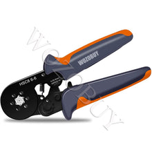 Load image into Gallery viewer, Ferrule Crimping Tool Kit, Hexagonal sawtooth Self-adjustable Ratchet Wire Terminals Crimper Kit with Wire Terminals kits