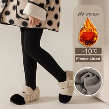 Load image into Gallery viewer, Full-Footed Leggings Little Girl Tights Thick Fleece Lined Stockings Cotton Pantyhose Thermal Winter Pants