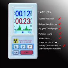 Load image into Gallery viewer, Gamma X-ray Geiger counter Nuclear Radiation Detector X-ray Beta Gamma Detector Geiger Radioactivity detector Hospital Radiology