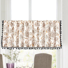 Load image into Gallery viewer, Geometric Fllower Printed Curtain for Living Room Sink Dust-proof Curtain Valance Kitchen Cabinet Door Cafe Window Drapes