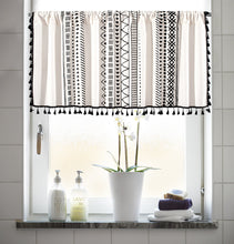 Load image into Gallery viewer, Geometric Fllower Printed Curtain for Living Room Sink Dust-proof Curtain Valance Kitchen Cabinet Door Cafe Window Drapes