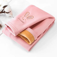 Load image into Gallery viewer, Girls Leggings Autumn Winter Thick Warm Plus Cute Fond Rabbit Children Kids Baby Bottom Part Pants Wear Small Cotton Pants