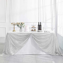 Load image into Gallery viewer, Glitter Sequin Table Cloth Rectangular Table Cover Rose Gold Tablecloth For Wedding Birthday Party Home Decoration Custom Size