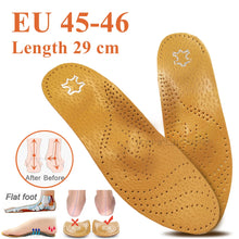 Load image into Gallery viewer, Insole Best For s Leather Orthotic s Flat Feet High Arch Support Orthopedic s Sole Fit In O/X Leg Corrected Insert shoe pads