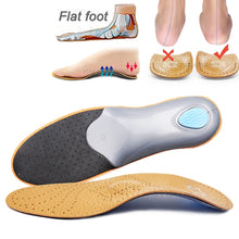 Load image into Gallery viewer, Insole Best For s Leather Orthotic s Flat Feet High Arch Support Orthopedic s Sole Fit In O/X Leg Corrected Insert shoe pads