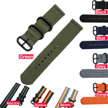 Load image into Gallery viewer, Release Watch Strap for Men Women Premium Nylon NATO Watch Band with Black Stainless Buckle -18mm, 20mm,22mm,24mm