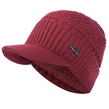 Load image into Gallery viewer, Unisex Warm Winter Hats Stylish Add Fur Lined Soft Beanie Cap With Brim Thick Winter Knitted Hats For Men & Women Dropshipping