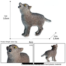 Load image into Gallery viewer, Simulation of wild animals grey wolf series PVC model toys