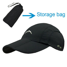 Load image into Gallery viewer, Spring Summer Outdoor Sport Baseball Cap Quick Drying Hat Unisex Waterproof Breathable Cap Foldable Cycling hat Sun Protection