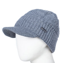 Load image into Gallery viewer, Unisex Warm Winter Hats Stylish Add Fur Lined Soft Beanie Cap With Brim Thick Winter Knitted Hats For Men & Women Dropshipping