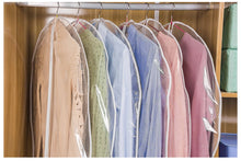 Load image into Gallery viewer, PEVA Transparent Clothes Dust Cover Garment Coat Jacket Storage Bag with Zipper for Dust Moisture Proof Protection KV005