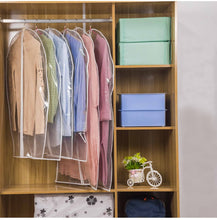 Load image into Gallery viewer, PEVA Transparent Clothes Dust Cover Garment Coat Jacket Storage Bag with Zipper for Dust Moisture Proof Protection KV005