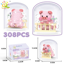 Load image into Gallery viewer, Mini Cute Pig Micro Building Blocks 3D Diamond Model Animals Bricks DIY City Construction Toys for Children Kids Gift